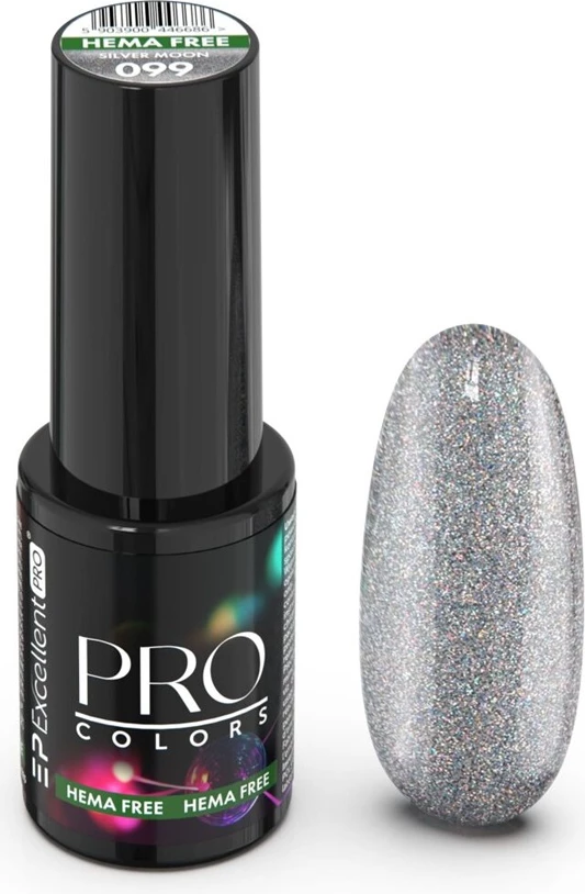 Llak për thonj për femra Excellent PRO Colors HemaFree 099 Silver Moon 7g