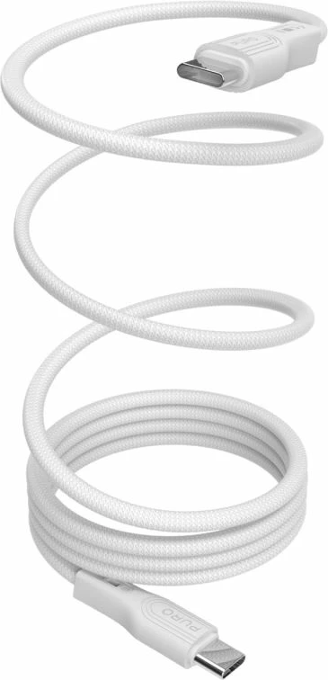 Kabëll magnetik USB-C në USB-C Puro Magnetic 1m, i bardhë