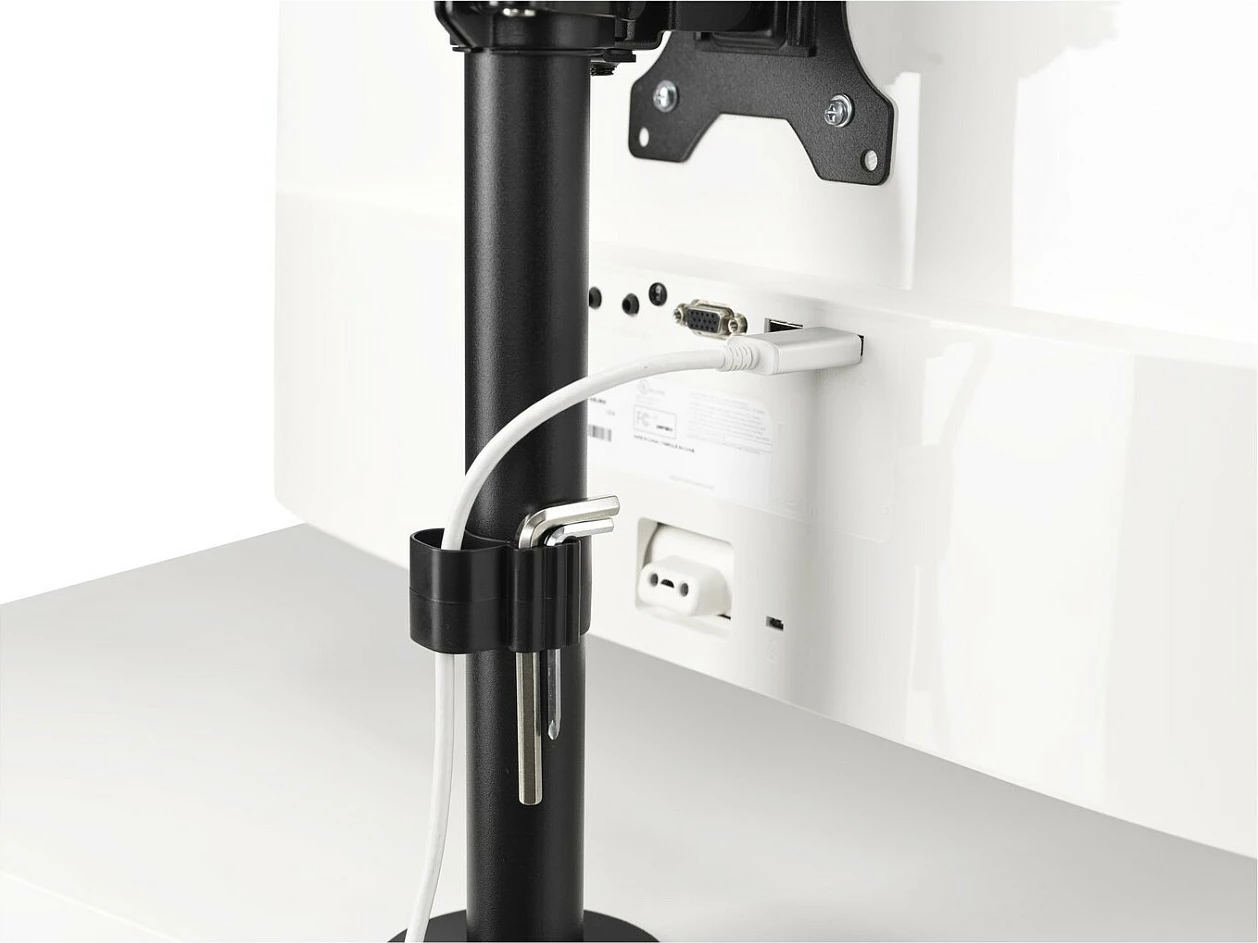 Krah vertikal për dy monitorë Kensington, Dual Monitor Arm, 32", kapëse/gromet, e zezë