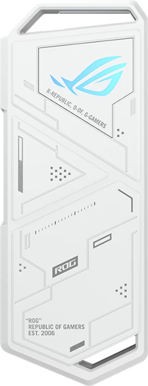 Kasë eksternale për SSD M.2 NVMe ASUS ROG Strix Arion, USB 3.2 Gen 2 Type-C 10Gbps, për 2280/2260/2242/2230, me kabllo USB-C në C dhe USB-C në A, e bardhë