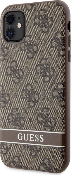 Mbështjellës Guess GUHCN61P4SNW për iPhone 11/XR, hardcase, kafe