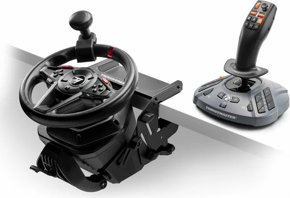 Joystick simulimi Thrustmaster SimTask FarmStick për Xbox/PC, 3 akse, 33 butona të programueshëm, levë throttle, gri/zi