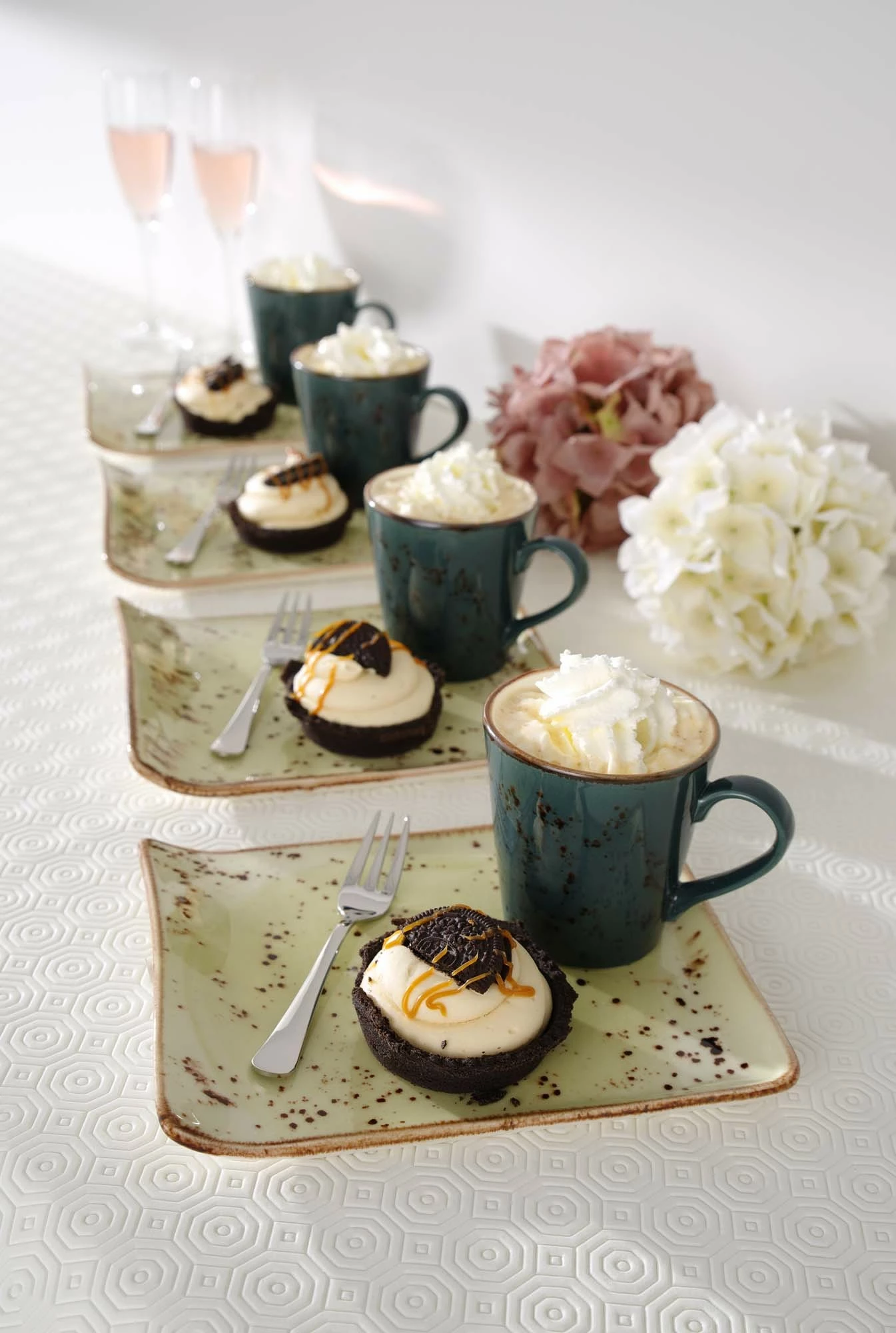 Pjatë drejtkëndore Fine Dine Olive 300x150 mm, e gjelbër, set 6 copë