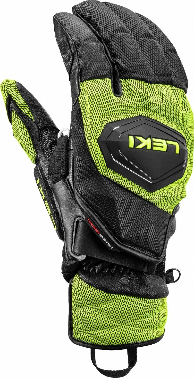 Dorëza skijimi Leki WCR Venom GS 3D Lobster, madhësia 9.5, e zezë/jeshile neon