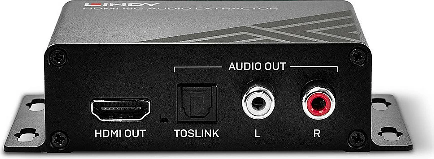 Ekstraktor audio HDMI Lindy 4K60 18G, HDMI 2.0, S/PDIF + RCA, Micro-USB 5V, i zi