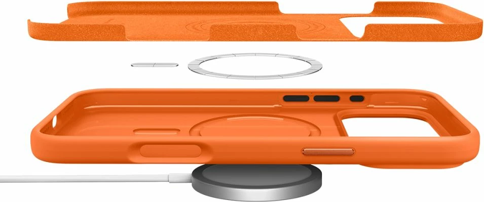 Mbështjellës Spigen Silicone Fit Mag për iPhone 17 Pro Max, MagSafe, silikon, Portokalli (Cosmic Orange), 1 copë