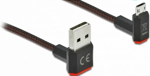 Kabllo USB DeLOCK EASY-USB, USB-A në Micro-USB B, 0.5 m, USB 2.0, e këndshme, e zezë