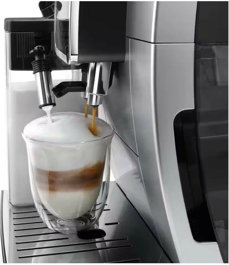 Aparat kafeje De'Longhi Dinamica Plus ECAM 380.85.SB, 1450W, 15 bar, argjendtë