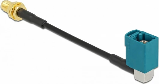Kabllo antene DeLOCK FAKRA Z (90°) te SMA, RG-174, 10 cm, e zezë