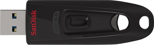USB SanDisk Ultra, 128 GB, USB Type-A, 3.2 Gen 1, 100 MB/s, Slide, Black