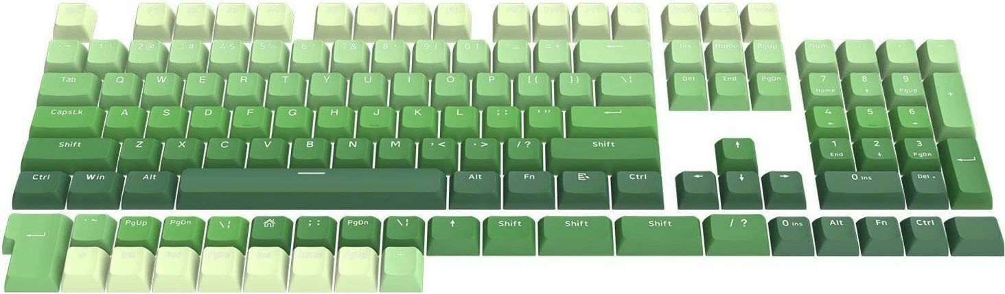 Keycaps Redragon A140, 104 taste, mikrofon, gjelbër