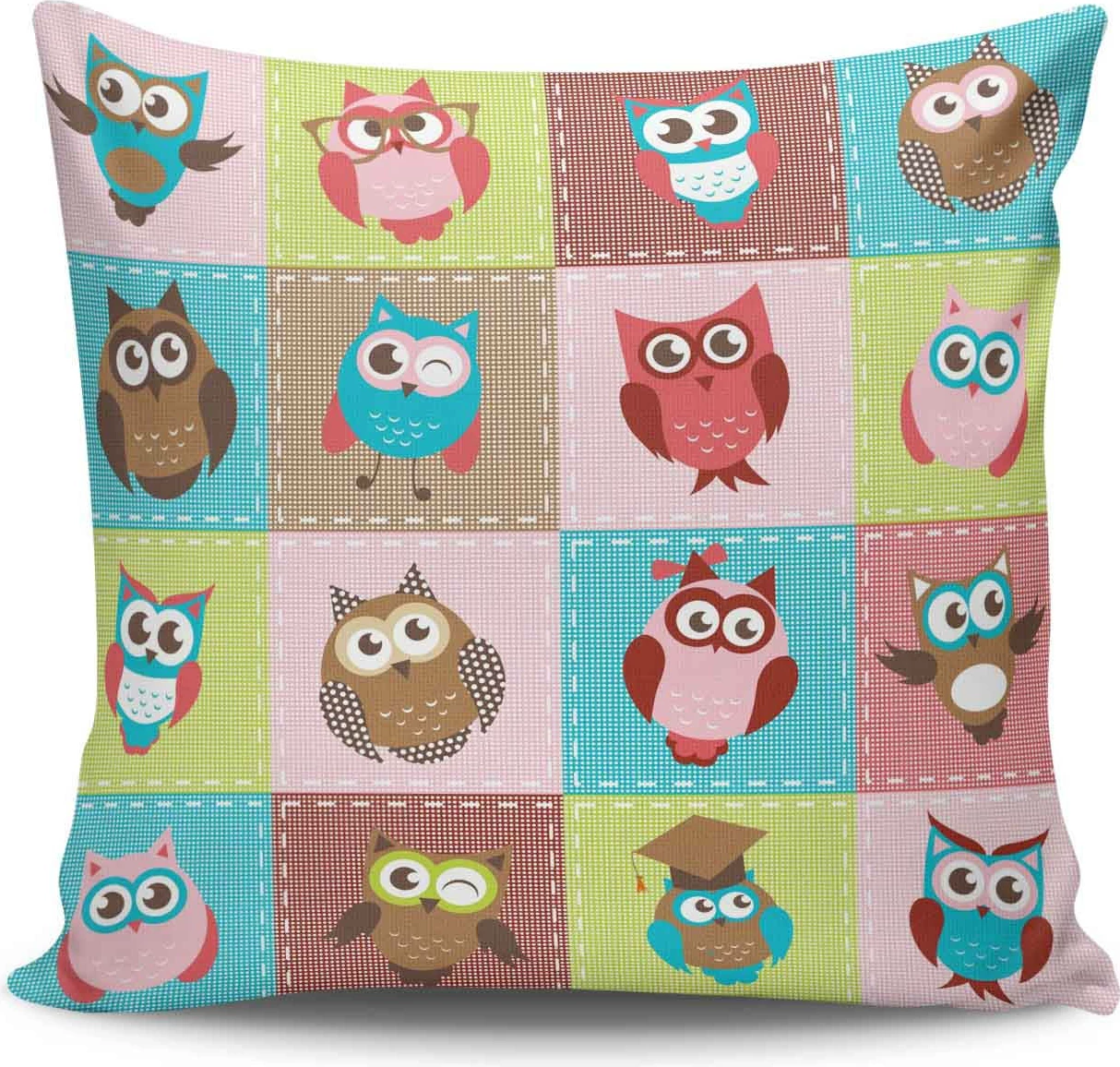Jastëk dekorativ Aberto Design, shumëngjyrësh, NKRLNT-097, 43x43cm