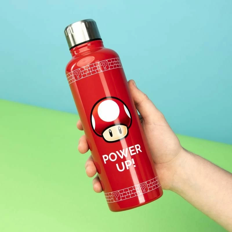 Shishe uji inox Paladone Super Mario Big UP 500 ml, e kuqe