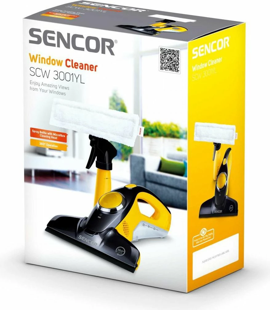 Pastrues xhamash Sencor SCW 3001YL, me bateri 3.6V, 20 min punë, i verdhë