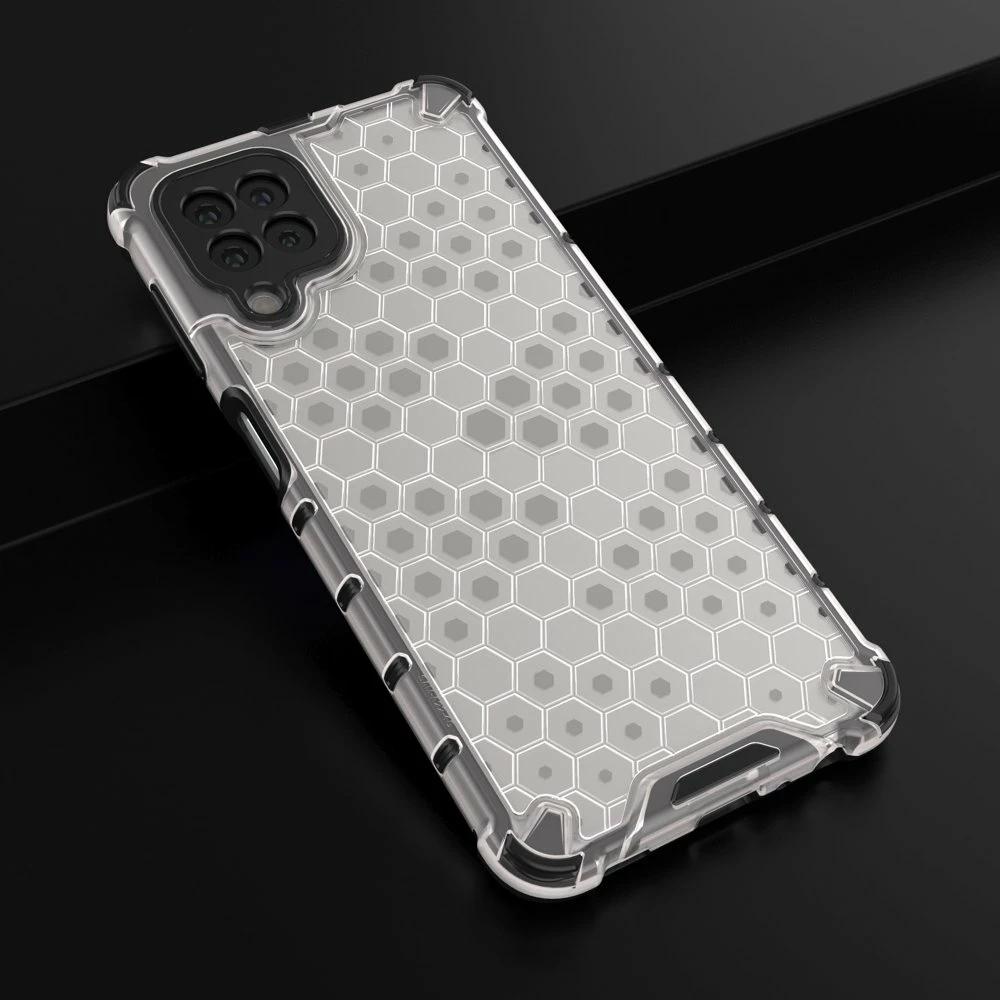 Mbështjellës Hurtel Honeycomb Case armor për Samsung Galaxy A22 4G, Transparent