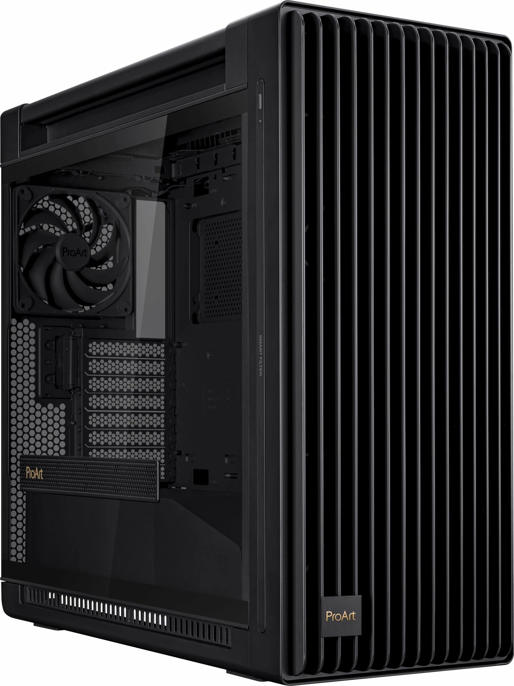 Kasë Asus ProArt PA602 (90DC00J0-B09000) midi tower ATX/eATX me 2x200mm + 1x140mm fan, USB Type-C, e zezë