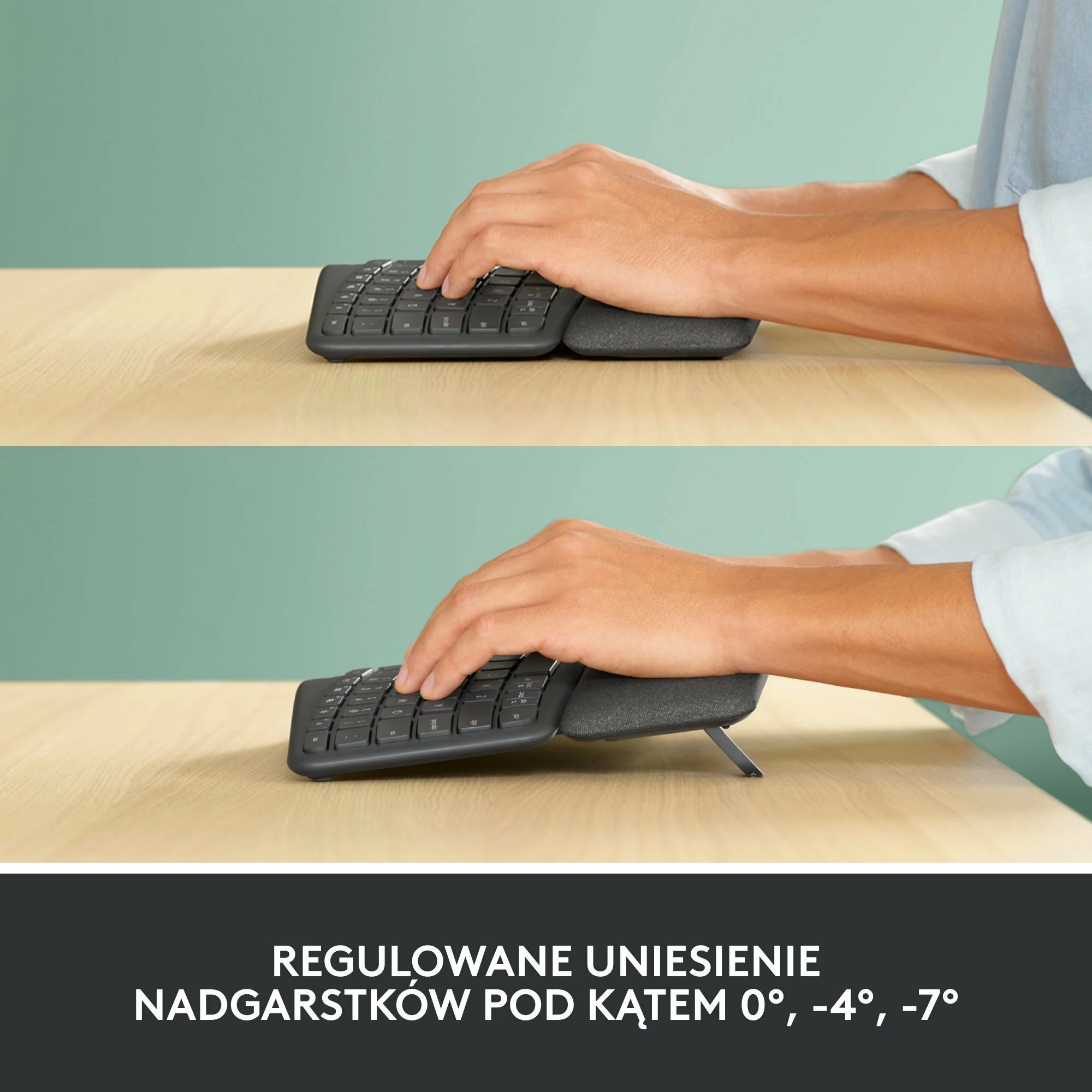 Tastierë ergonomike Logitech ERGO K860 (920-010108), wireless, US INTL, me numpad, Graphite