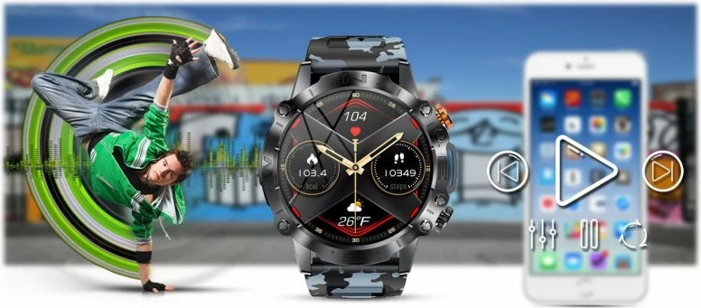 Smartwatch Gravity unisex, e zezë