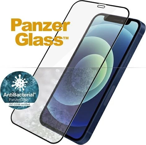 Xham i temperuar PanzerGlass E2E Super+ Microfracture për iPhone 12 mini, me kornizë të zezë