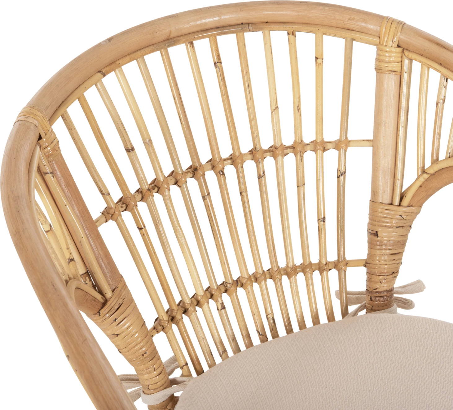 Karrige DAMPAR FH9929.04 ratan, jastëk i bardhë, 59x61x80 cm