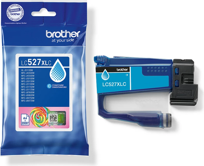 Kartrix boje Brother LC527XLC, Cyan, XL 2000 faqe