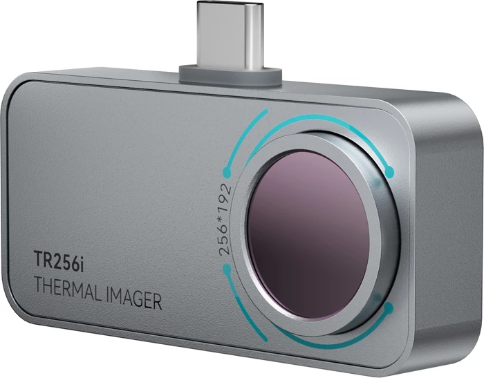 Kamerë termike mini Mileseey TR256i për iPhone (iOS), 256×192, -15°C–600°C, gri