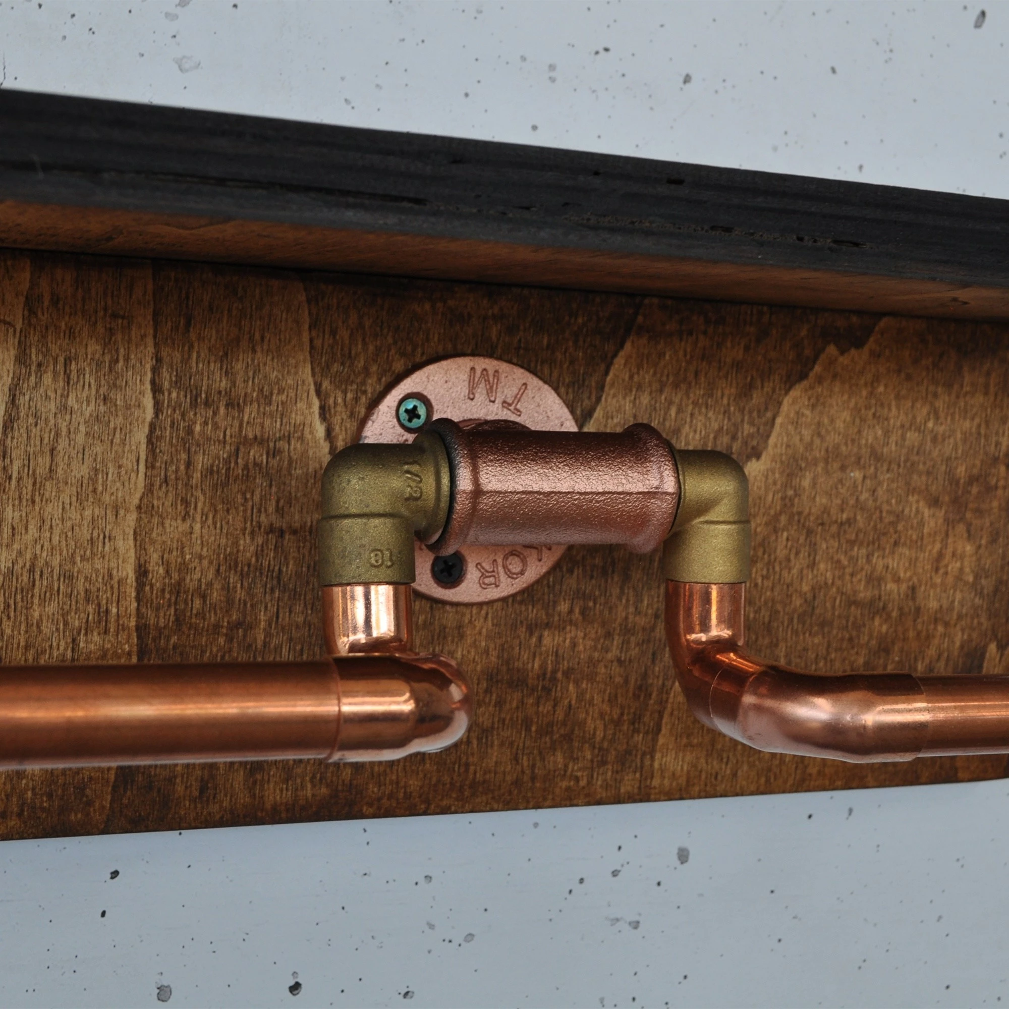 Raft muri me tub, ngjyrë arre dhe ari rozë, Skye Decor, Cop055