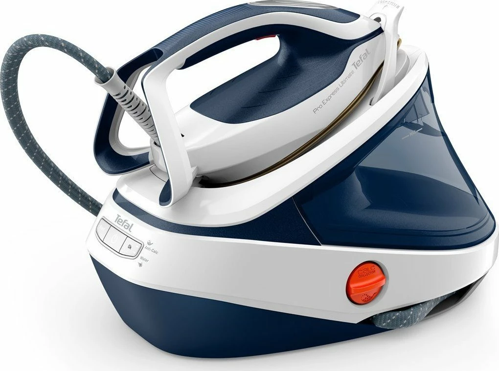 Hekur me gjenerator avulli Tefal Pro Express Ultimate II GV9712 3000 W, 7.7 bar, rezervuar 1.2 L, bardhë/bojë navy