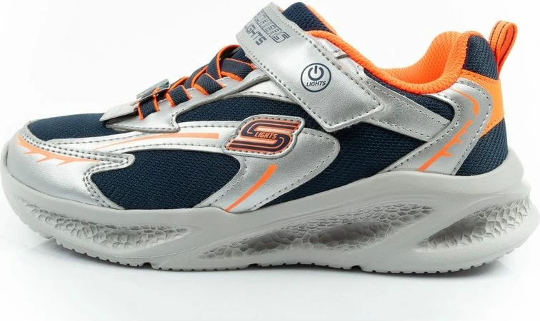 Atlete për fëmijë Skechers Glow Strider LED, argjendi [Madhësia: 32]