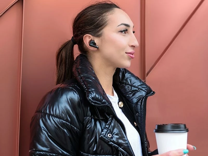 Kufje Tracer T10 TWS BT, Bluetooth 5.4, me etui, të zeza