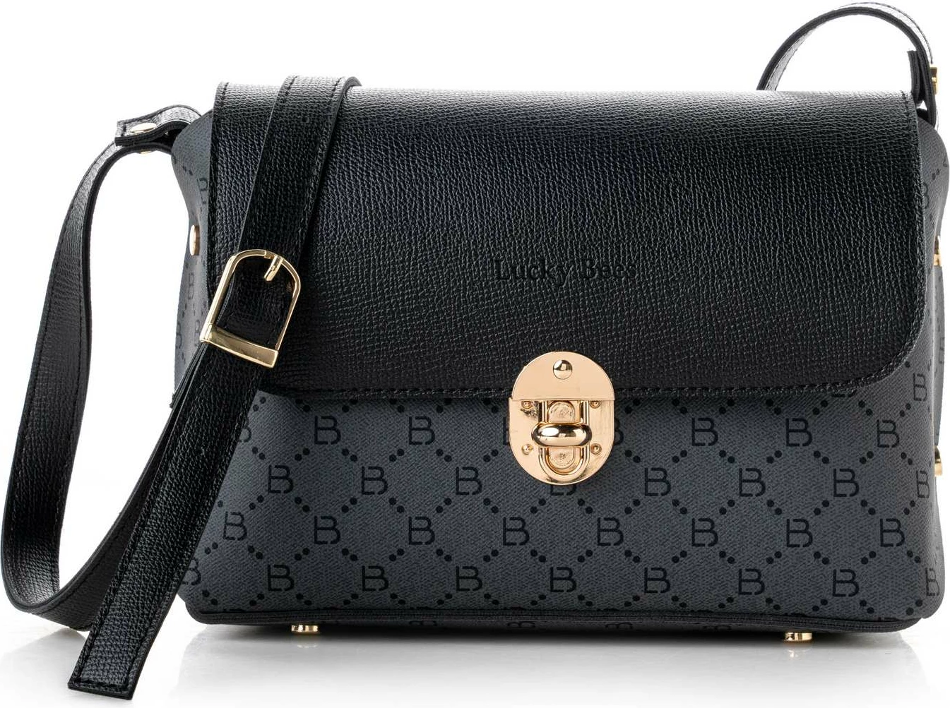 Çantë crossbody Lucky Bees, 1278, e zezë, gri
