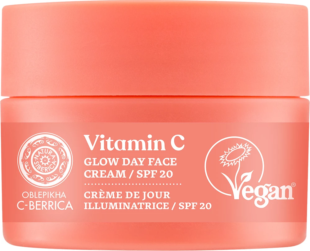 Krem për fytyrë për femra Natura Siberica Oblepikha C-Berrica Brightening SPF20 Vitaminë C 50ml