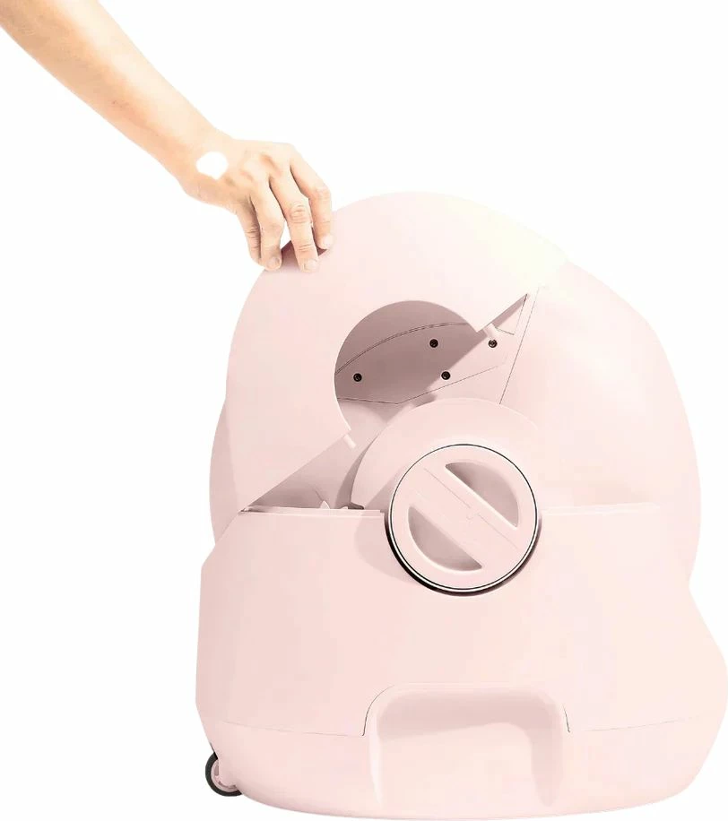 kuti inteligjente rëre për mace Catlink Baymax 7 L WiFi vetëpastruese, rozë, set me karikues + hidrogel deodorant + qese mbeturinash