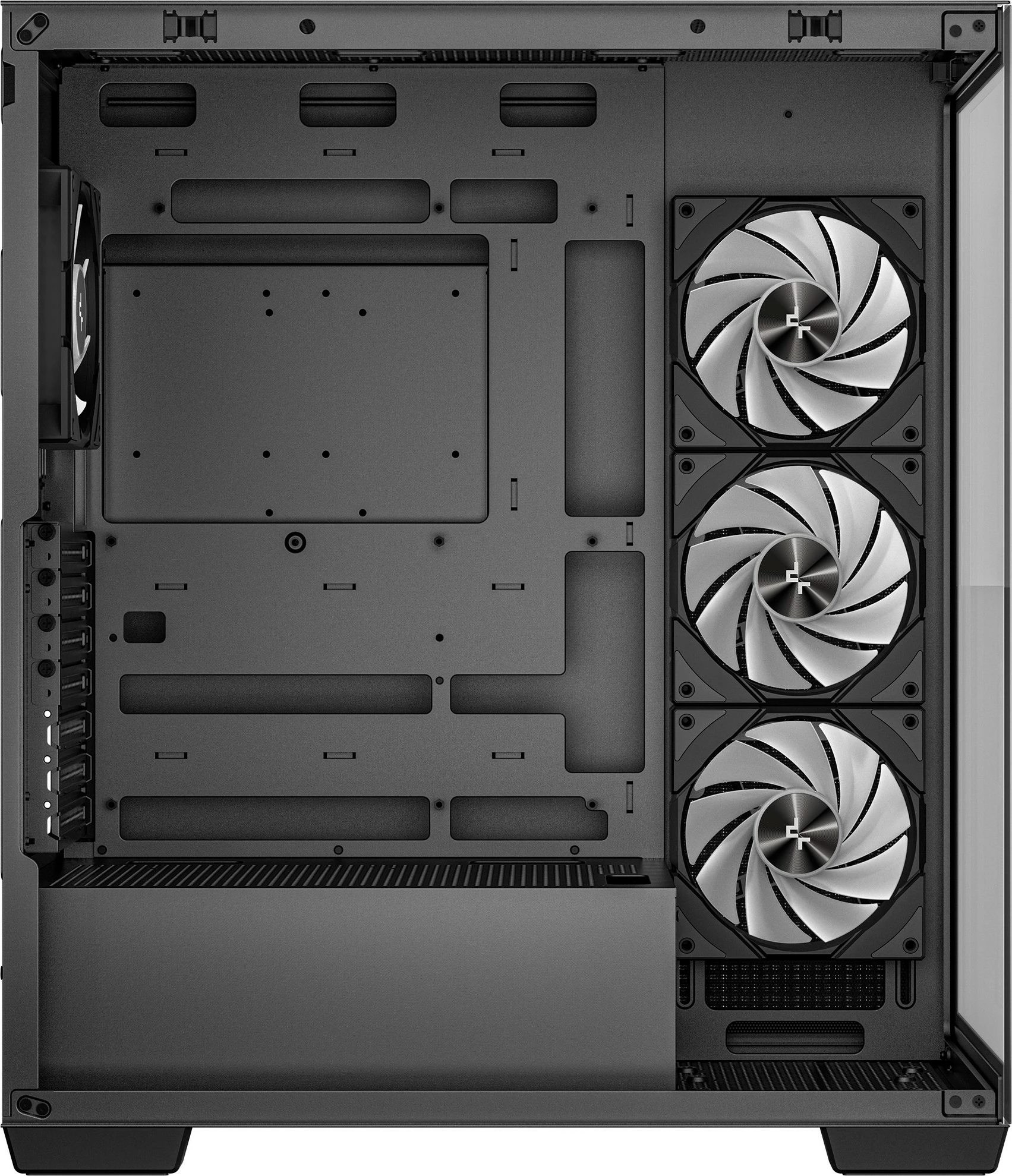 Kasë Deepcool CG580 4F, Midi Tower, ATX, xham i temperuar, e zezë