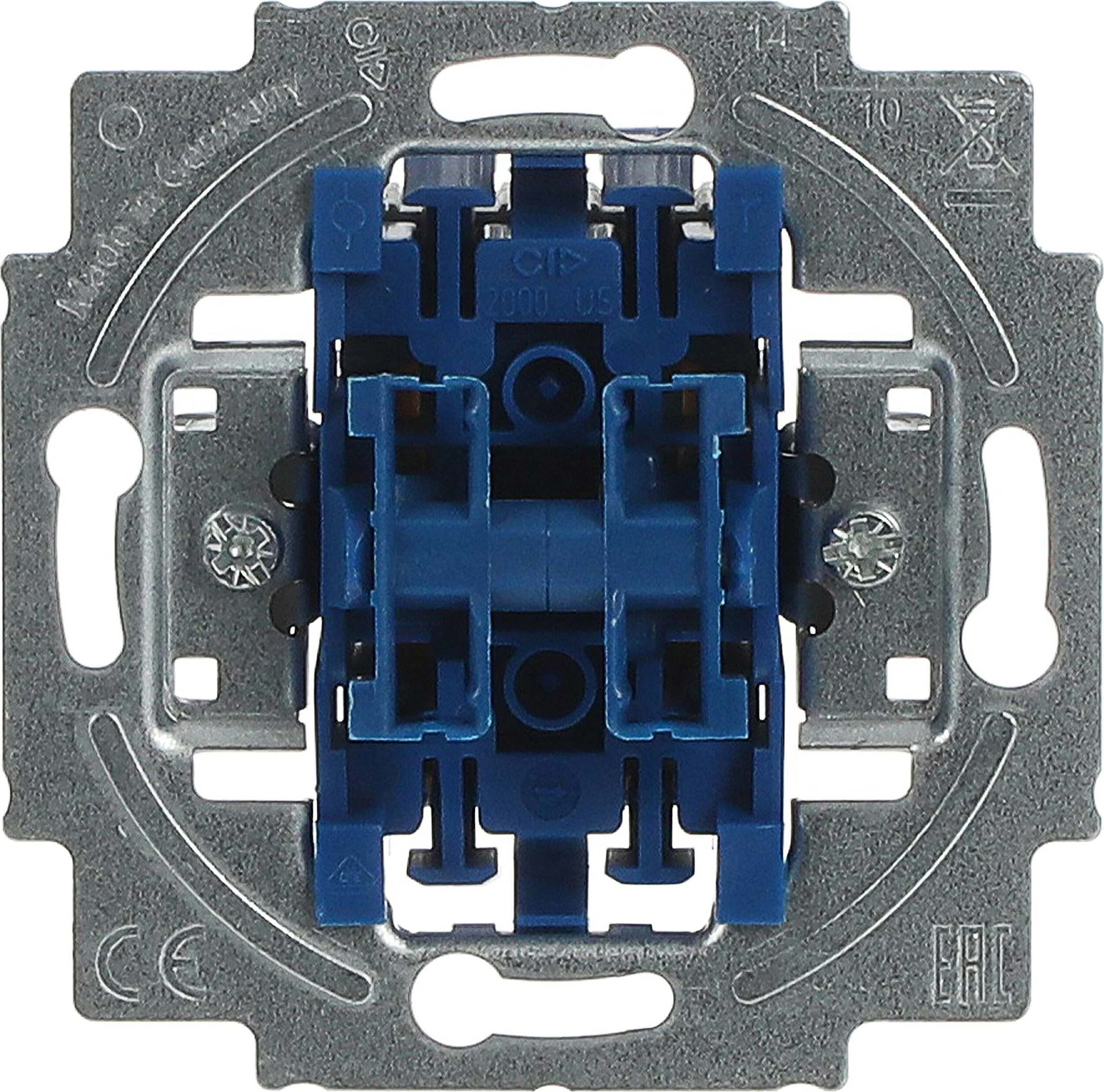 Mekanizëm ndërprerësi Busch-Jaeger 2CKA001012A1309, 71x71 mm, IP20, mat, i bardhë