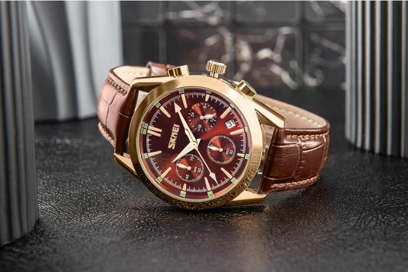 Orë dore për meshkuj Skmei, kafe