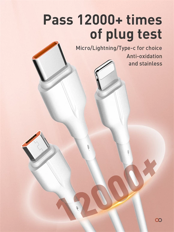Kabllo karikimi dhe data LDNIO LS841_M Micro USB 1 m 25 W, e bardhë