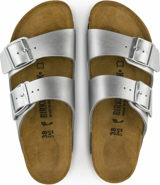 Papuqe flip-flop për femra Birkenstock, gri/argjendtë