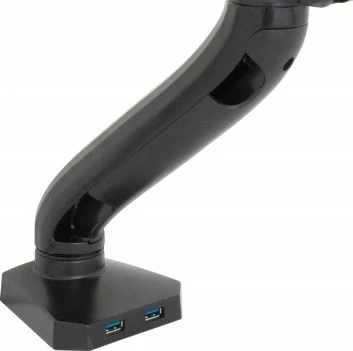 Mbajtëse tavoline për monitor Art L-17GD 10"-32", gaz-spring, deri 9 kg, VESA 75x75/100x100, 2x USB 3.0, e zezë