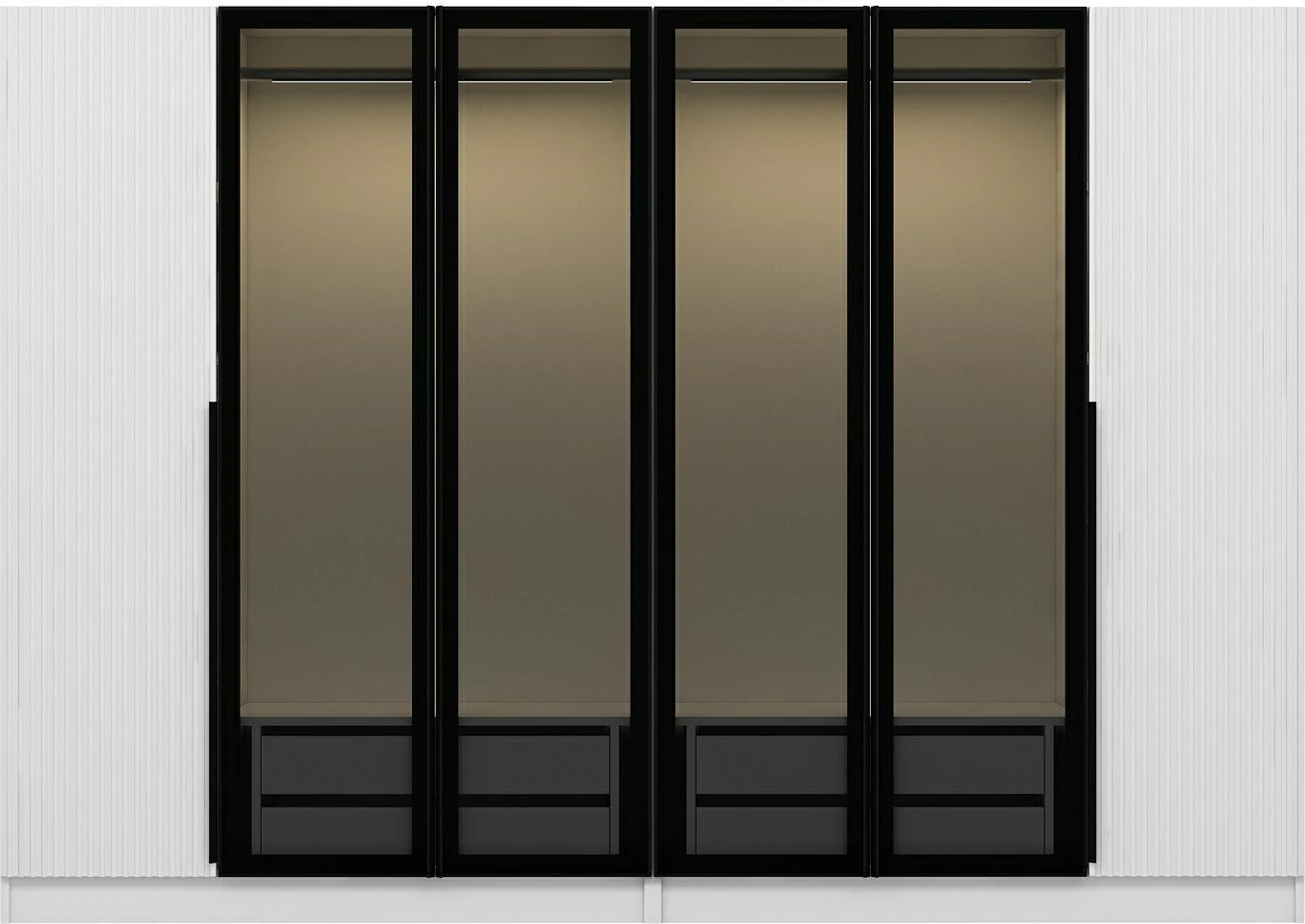 Dollap garderobe Skye Decor, Kale Plus, fume, 270x210x52cm