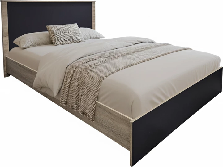 Krevat Athos, ngjyrë sonoma-antracit, 140x200 cm