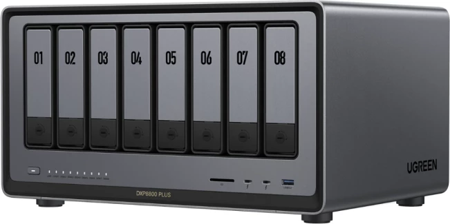 NAS server UGREEN NASync DXP8800 Plus 8+2 bay, Intel Core i5-1235U, 8GB DDR5, 2x 10GbE