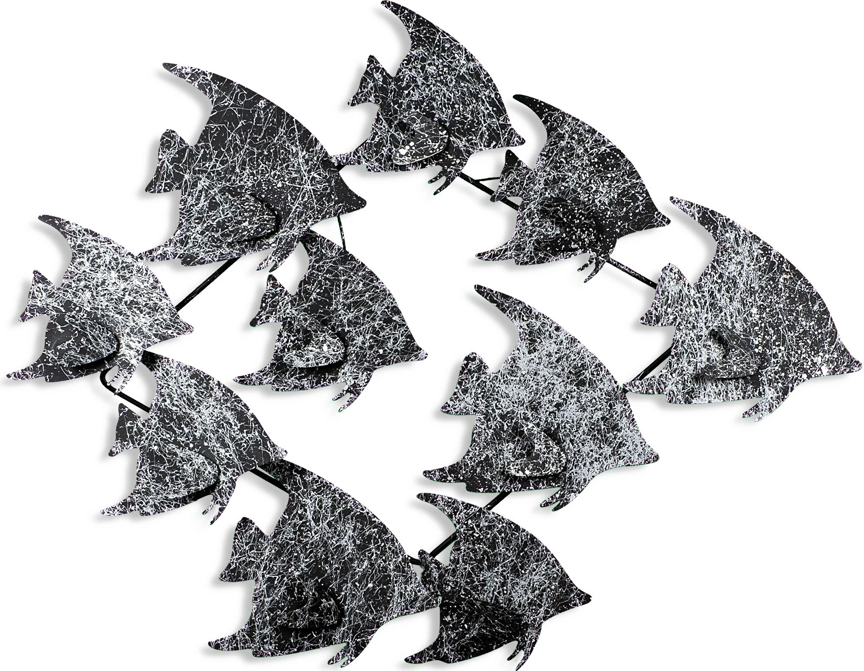 Aksesor dekorativ metalik për mur Wallity, Melek v2 3, shumëngjyrësh, 83x58x4cm