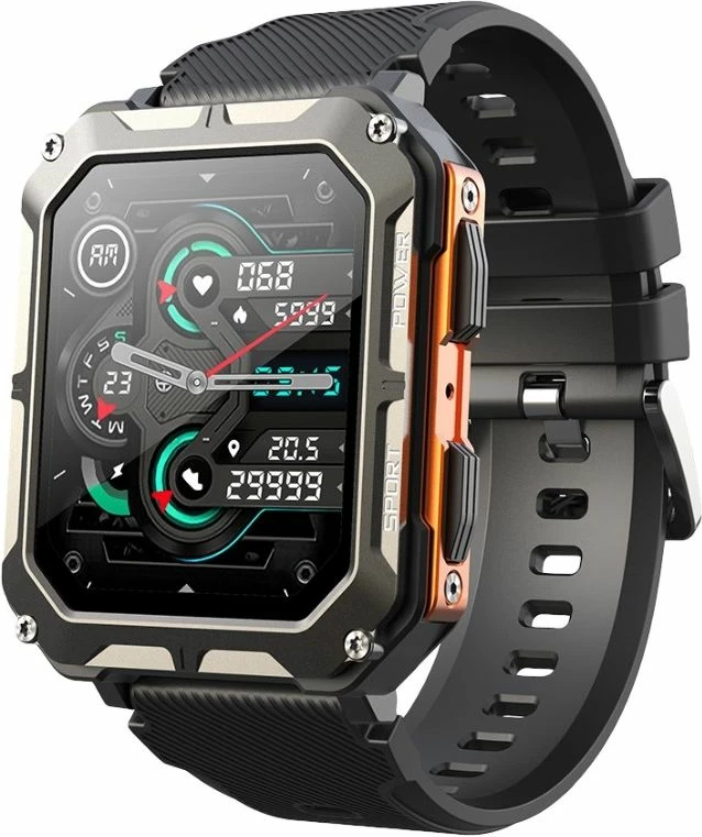 Smartwatch për meshkuj Rubicon, portokalli