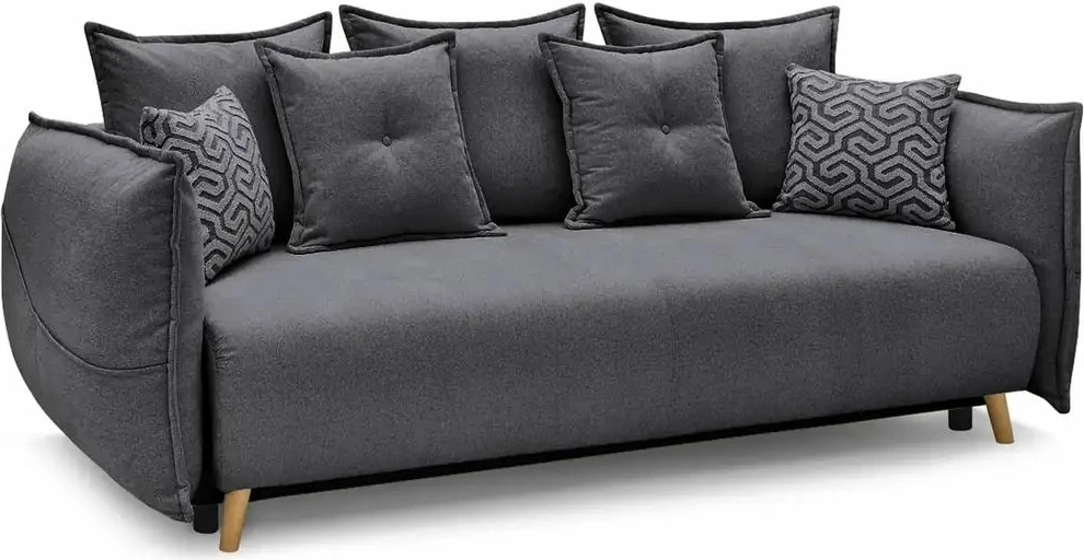 Divan-krevat treshe, Atelier del Sofa, Puffy, antracit