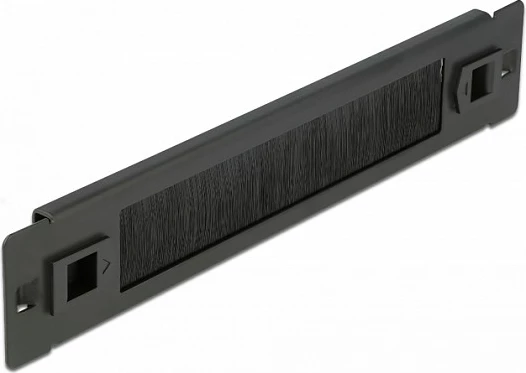 Panel furçë menaxhimi kabllove DeLOCK 10", 1U, tool-free, i zi