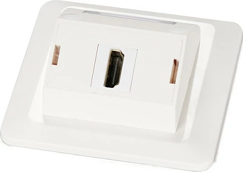 Set kornize multifunksionale EFB Elektronik, adapter Keystone 1/2 port, për HDMI/USB, i bardhë
