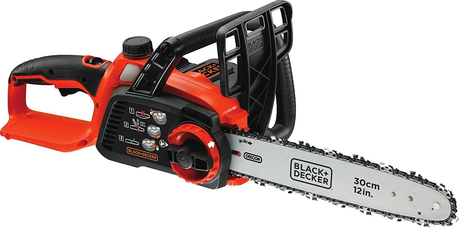 Sharrë me zinxhir Black&Decker GKC3630LB, Li-Ion 36V 2.0Ah, shinë 30cm (12"), portokalli/zezë
