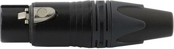 Konektor XLR femër EQUIP 147931, 3-Pole, kontakte të arta, i zi