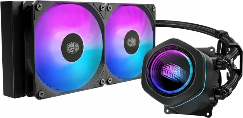 Ftohës uji për CPU Cooler Master MasterLiquid Core Nex 240 ARGB, 240mm, 2x120mm, e zezë